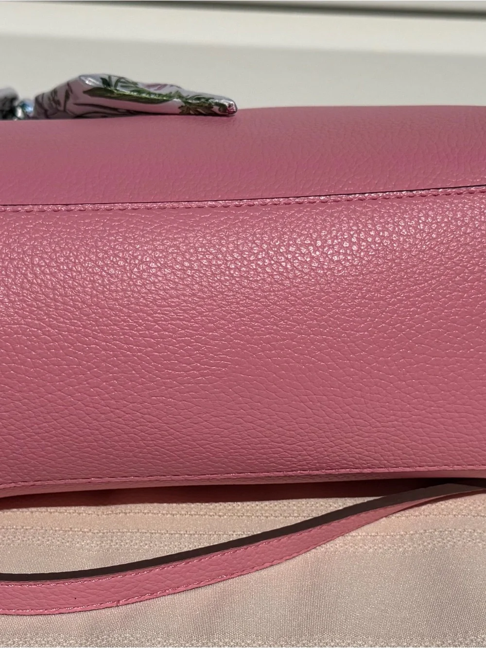 Nanette Lepore Bubble Gum Pink Satchel Handbag Crossbody Floral Scarf NWT